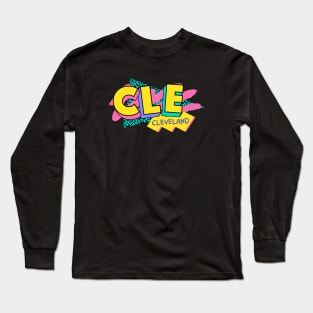 Cleveland, Ohio Retro 90s Logo Long Sleeve T-Shirt